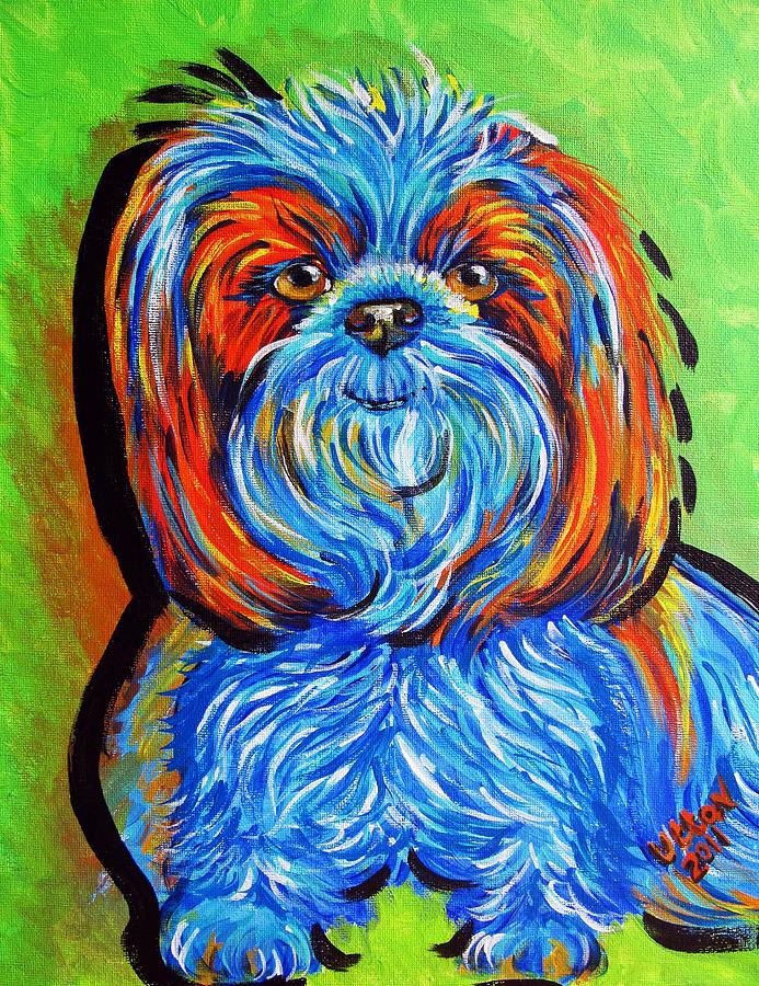 Dog Painting - Summer Time Doggie by Pam Utton