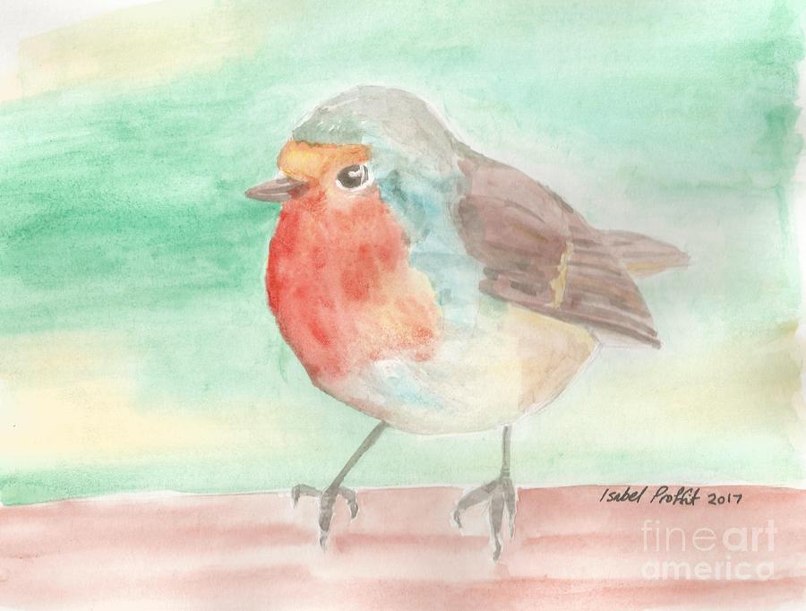 Robin Painting - Summer time Robin by Isabel Proffit Robin Painting - Summer time Robin by Isabel Proffit