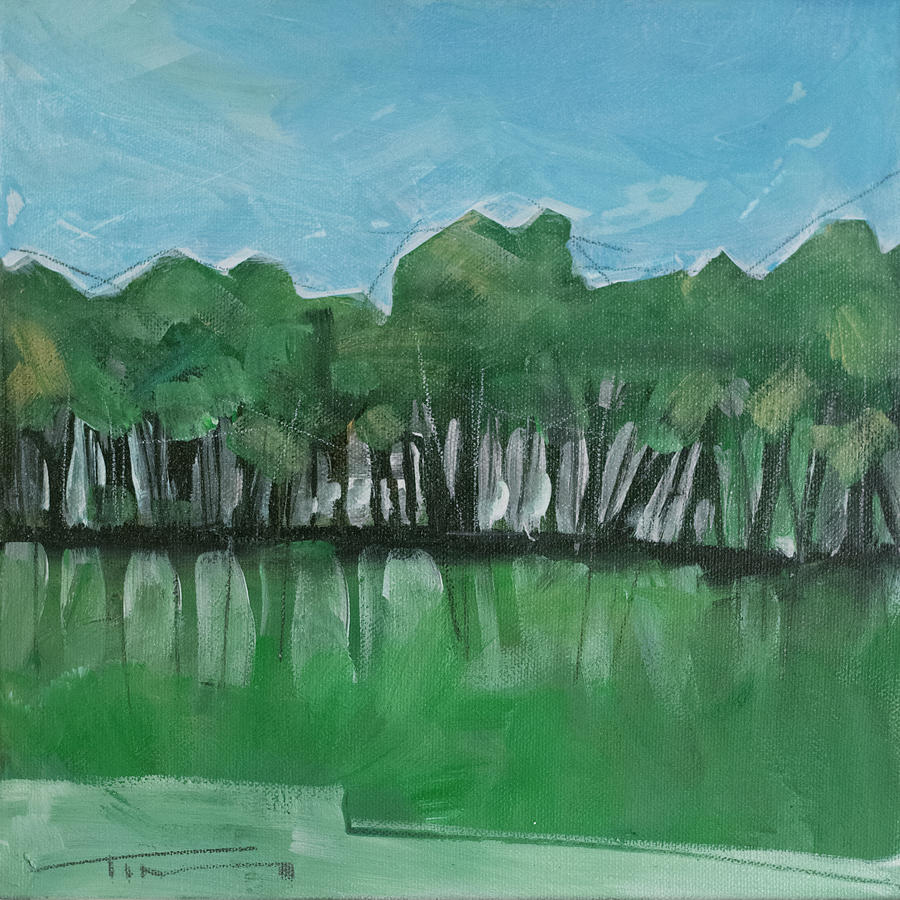 Summer Treeline Painting by Tim Nyberg