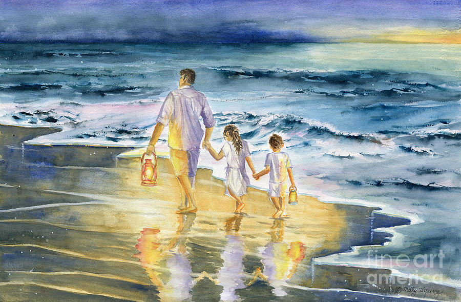 Summer Vacation Memory Painting by Melly Terpening