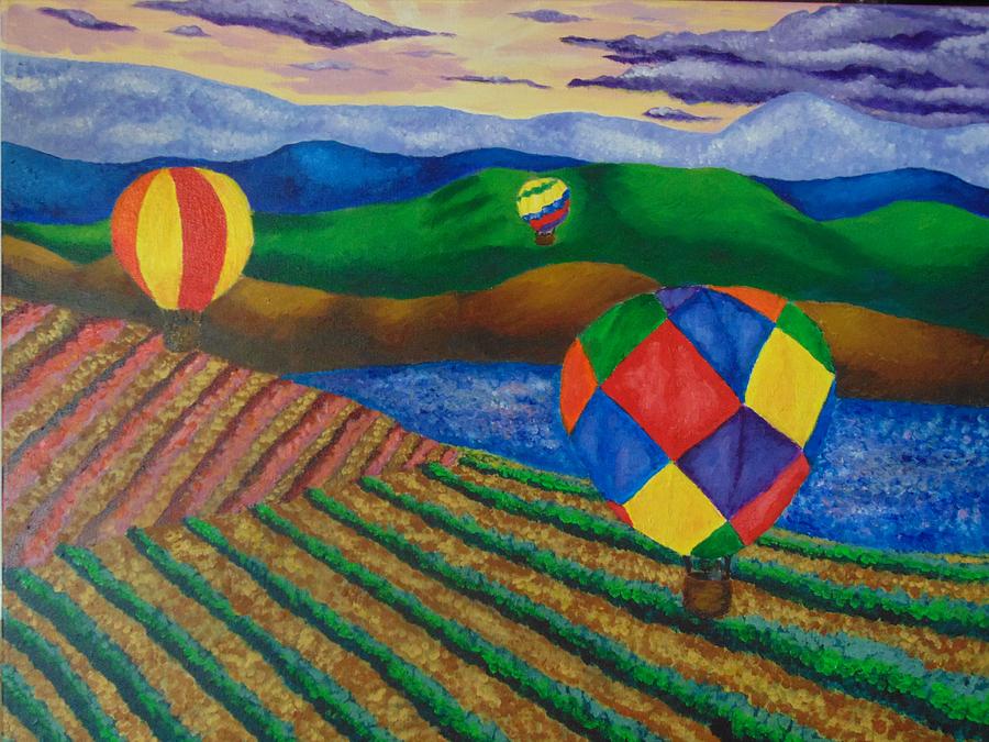 Summer Vineyard Painting by Chanler Simmons