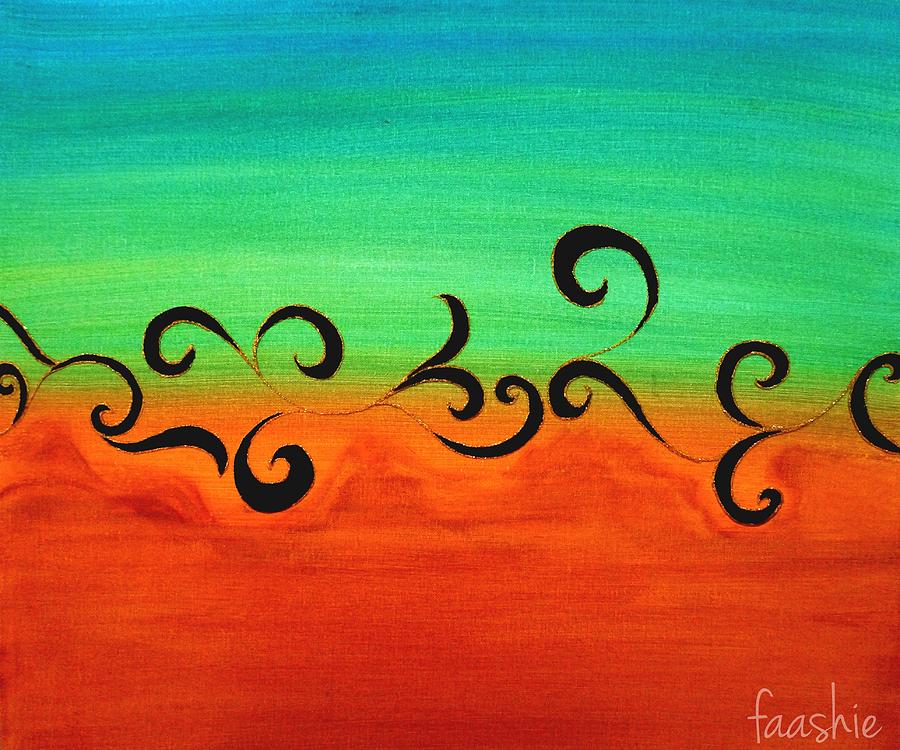 Summer waves Painting by Faashie Sha