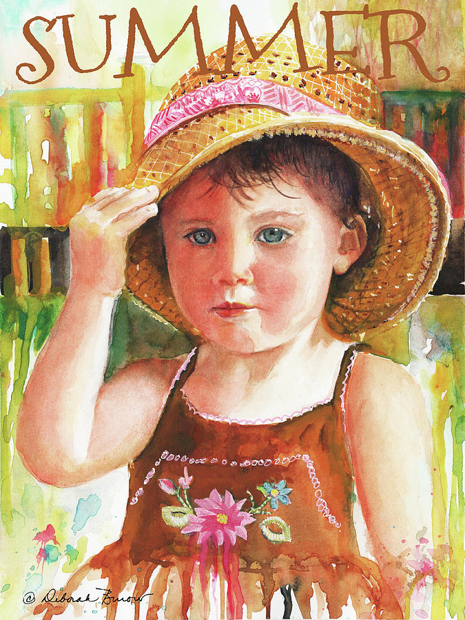 SUMMER with name Painting by Deborah Burow