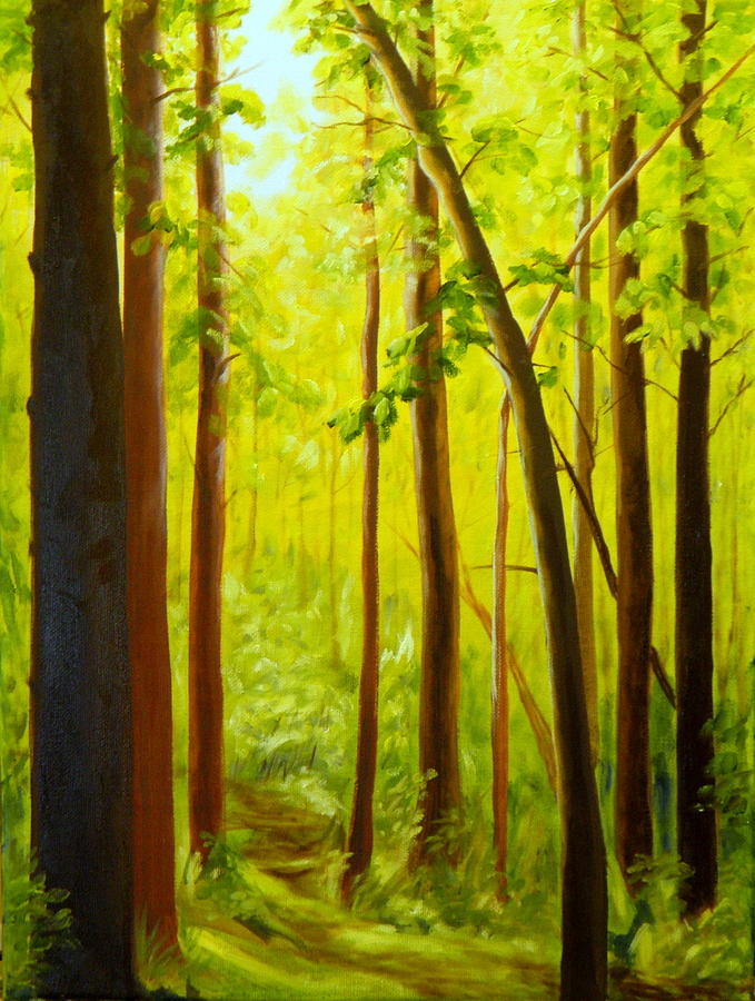 Summer Woods Painting by Ida Eriksen