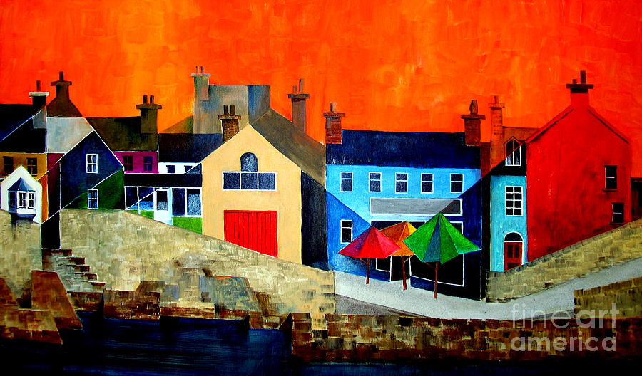 Holiday Painting - The Bulman, Summercove, West Cork by Val Byrne