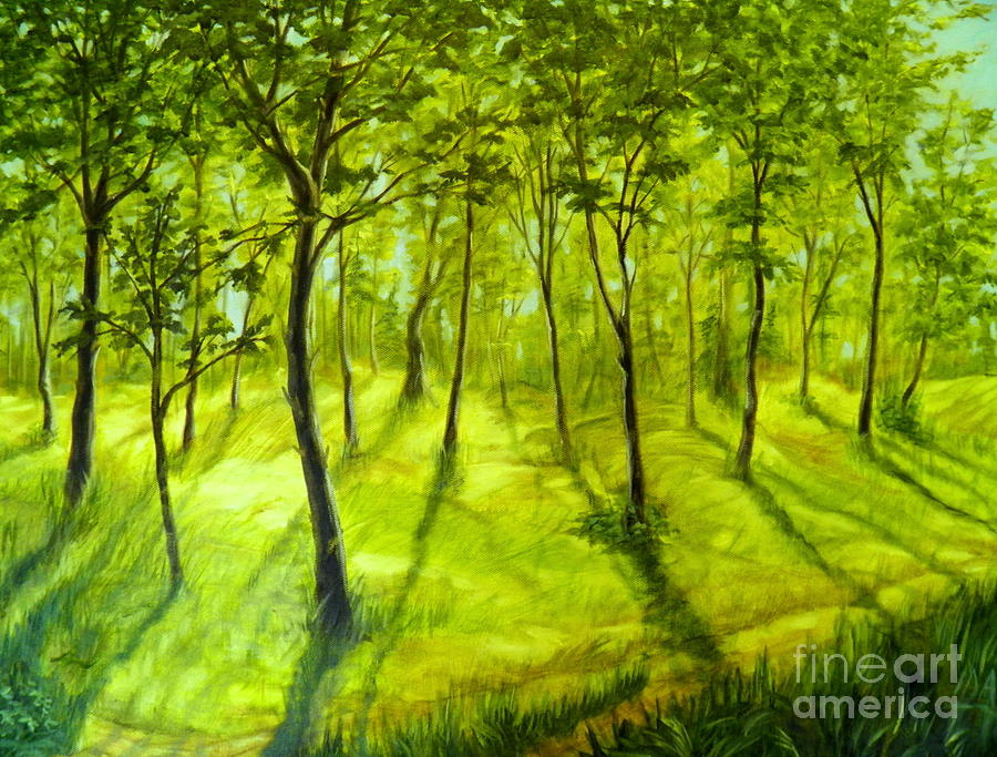 Summers Approach Painting by Ida Eriksen