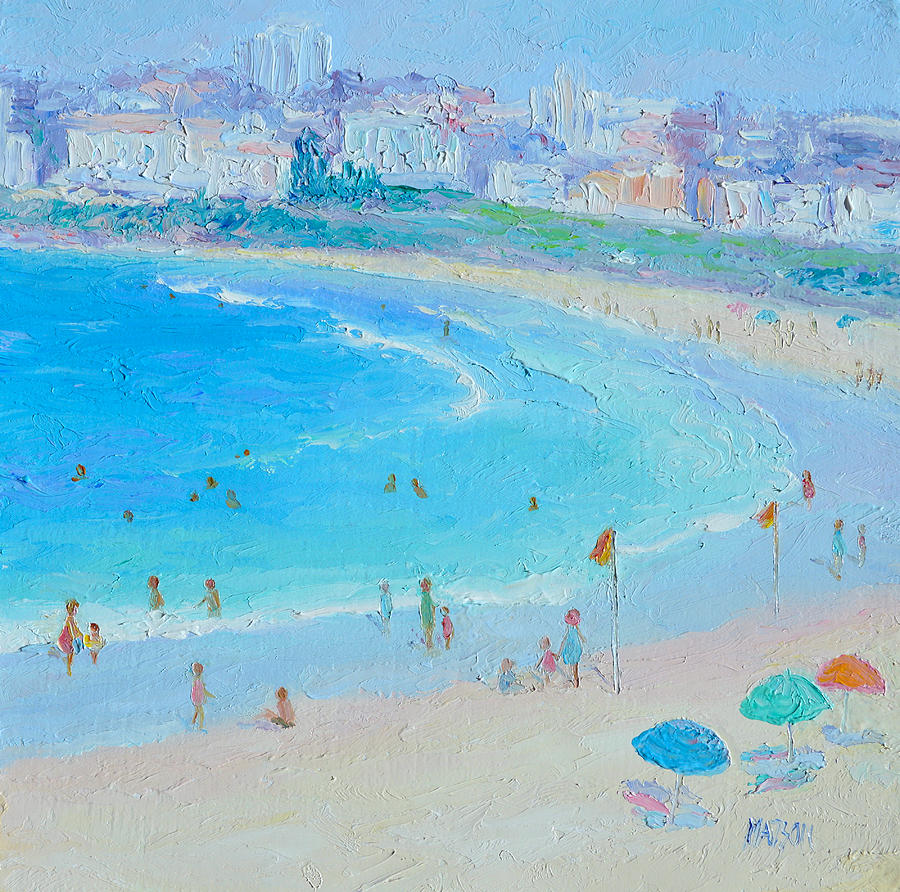 Summers at Bondi Beach  Painting by Jan Matson