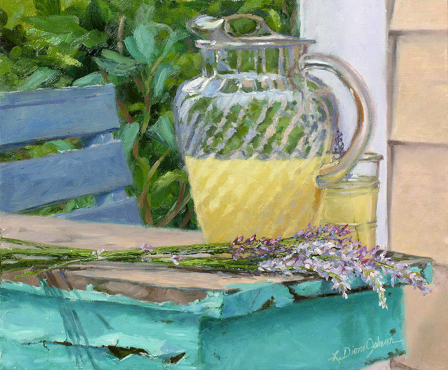 Summer Lavender Painting by L Diane Johnson