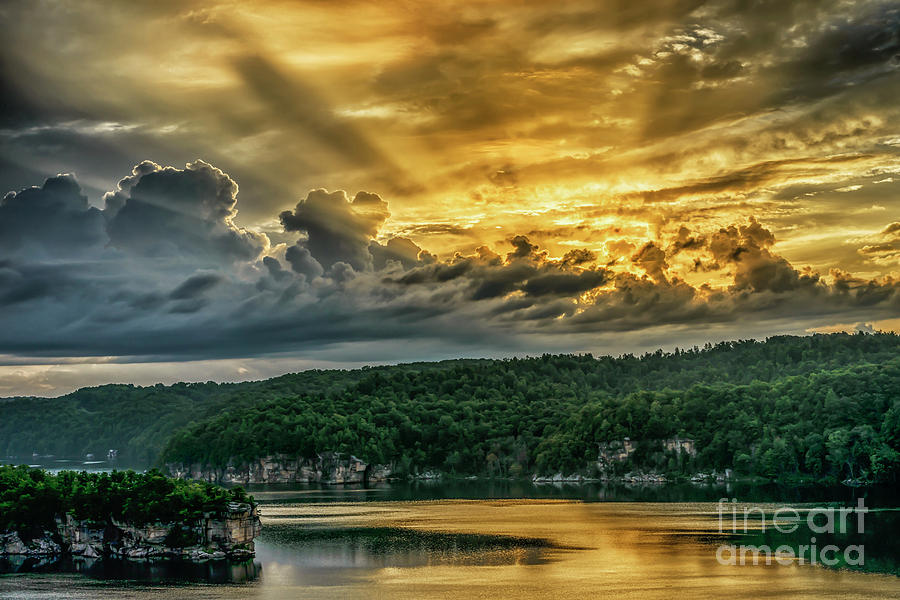 Summer Photograph - Summersville Lake Sunrise by Thomas R Fletcher