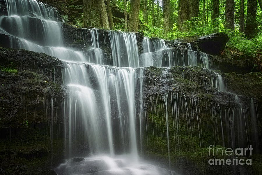 Stock Images Photograph - Summertime At Gunn Brook Falls by Mary Lou Chmura