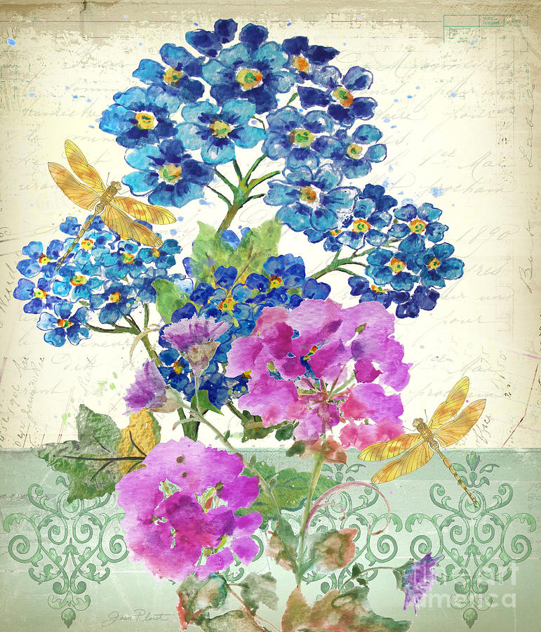 Summertime Botanicals-JP3811 Painting by Jean Plout