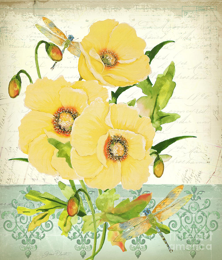 Summertime Botanicals-JP3812 Painting by Jean Plout