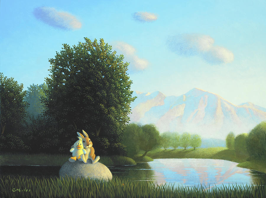 Rabbit Painting - Summertime by Chris Miles