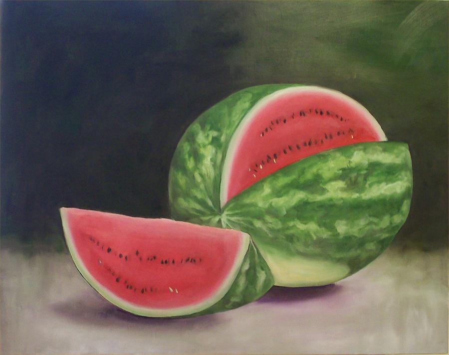 Watermelon Painting - Summertime by Irene Corey Watermelon Painting - Summertime by Irene Corey
