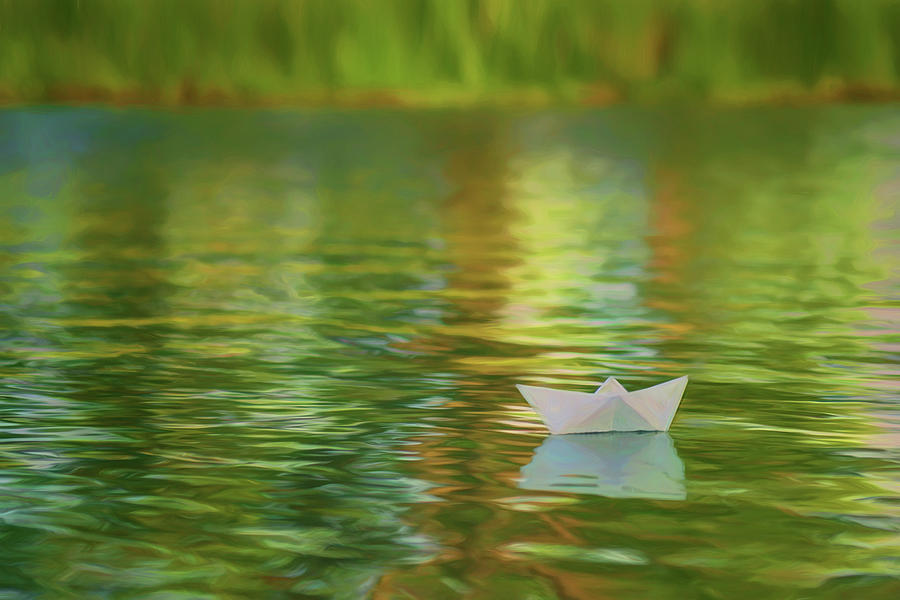 Summertime - Paper Boat Photograph by Nikolyn McDonald