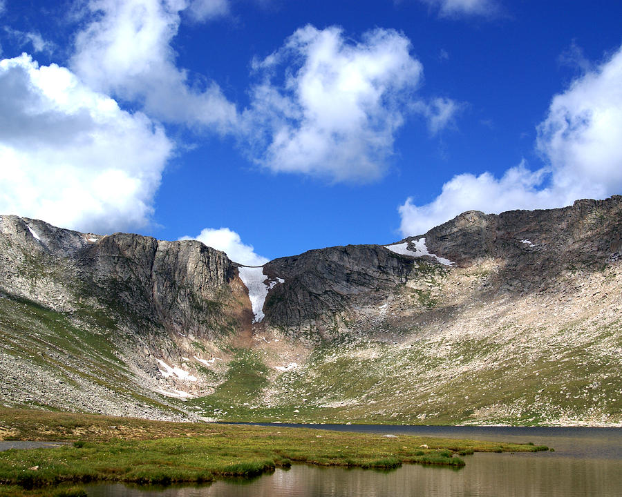 Mountain Photograph - Summit Lake at Mount Evans Colorado by D Winston