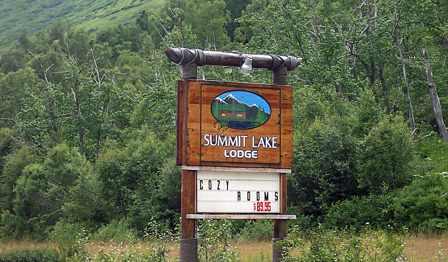 Summit Lake Lodge Sign Photograph by Aimee L Maher ALM GALLERY