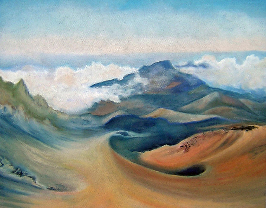 Summit Of Mt. Haleakala Pastel by Lorraine McFarland