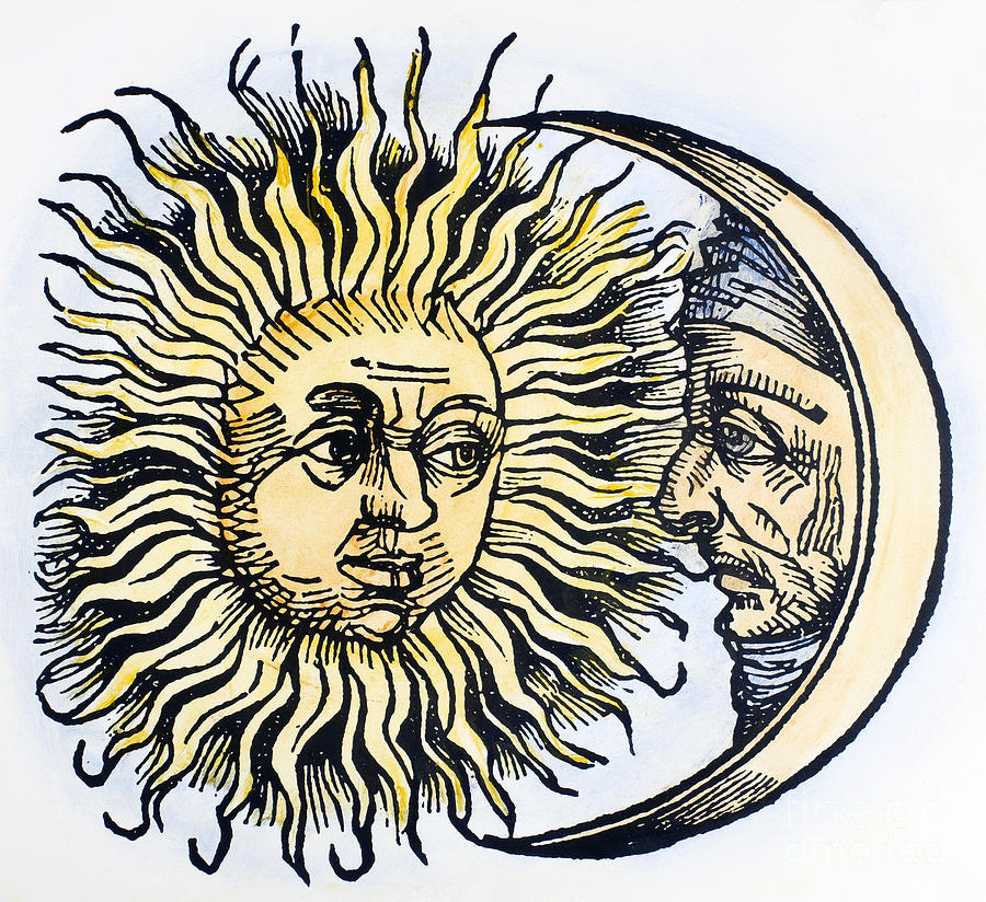 Sun And Moon, 1493 Photograph by Granger