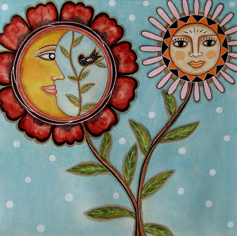 Sun and Moon Painting by Rain Ririn