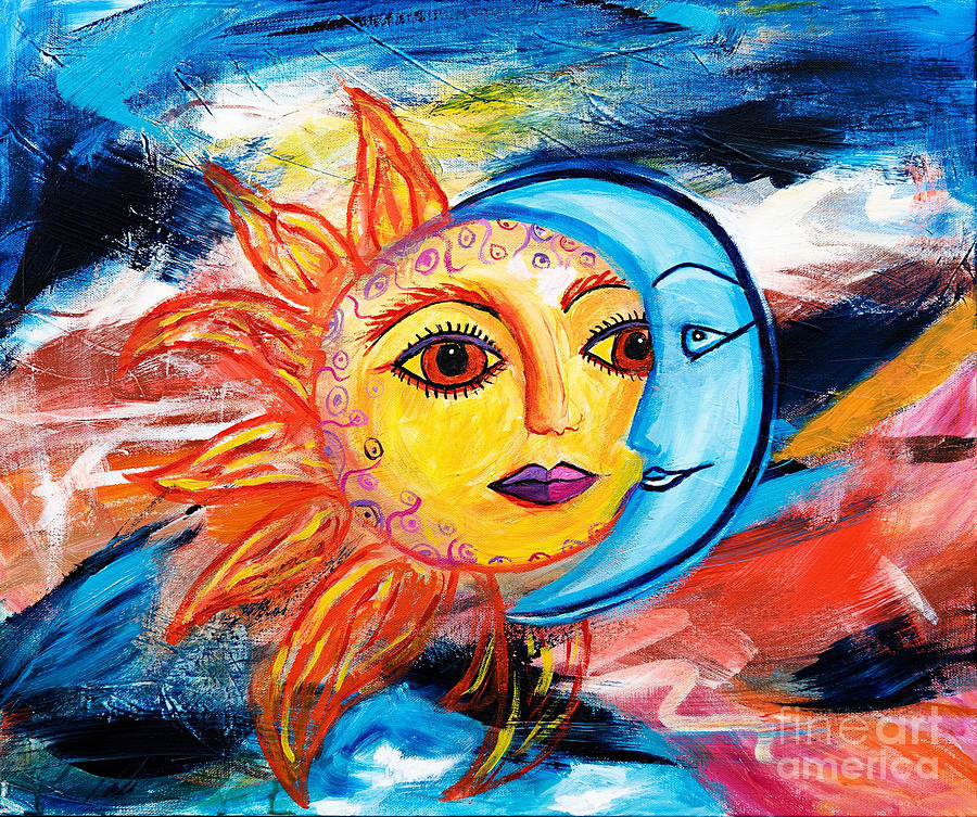 Sun and Moon United Painting by Art by Danielle
