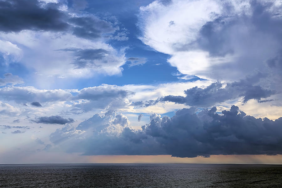 Sun and Rain Over The Gulf Photograph by Theresa Campbell