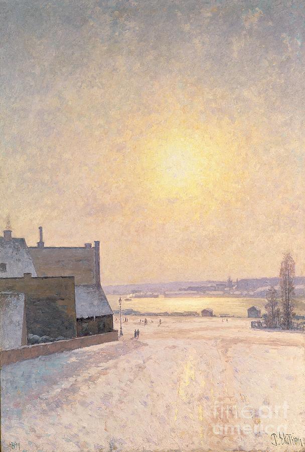 Winter Painting - Sun and Snow by Per Ekstrom