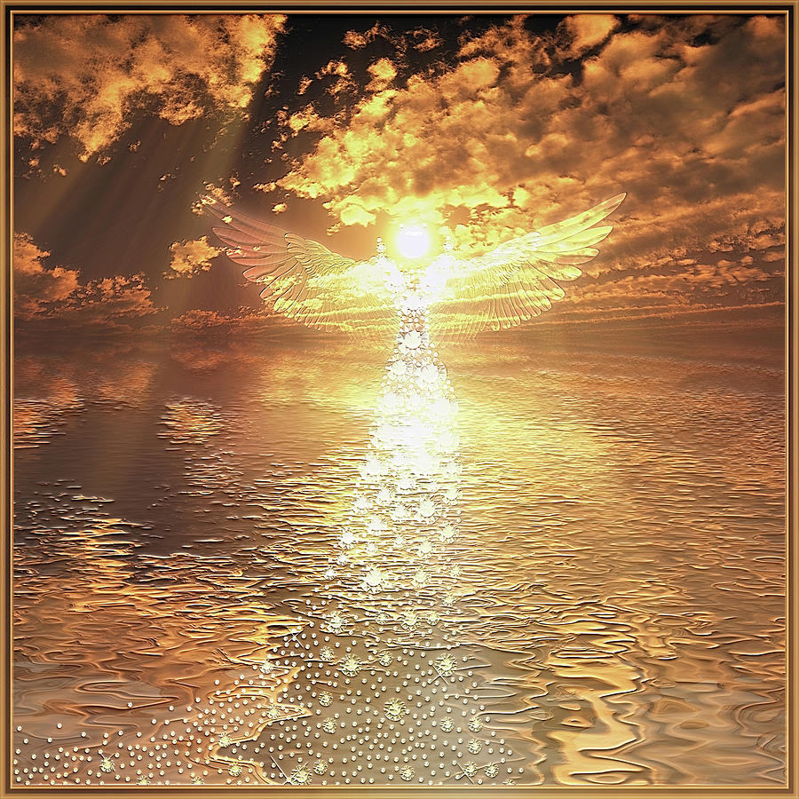 Sun Angel Digital Art by Harald Dastis