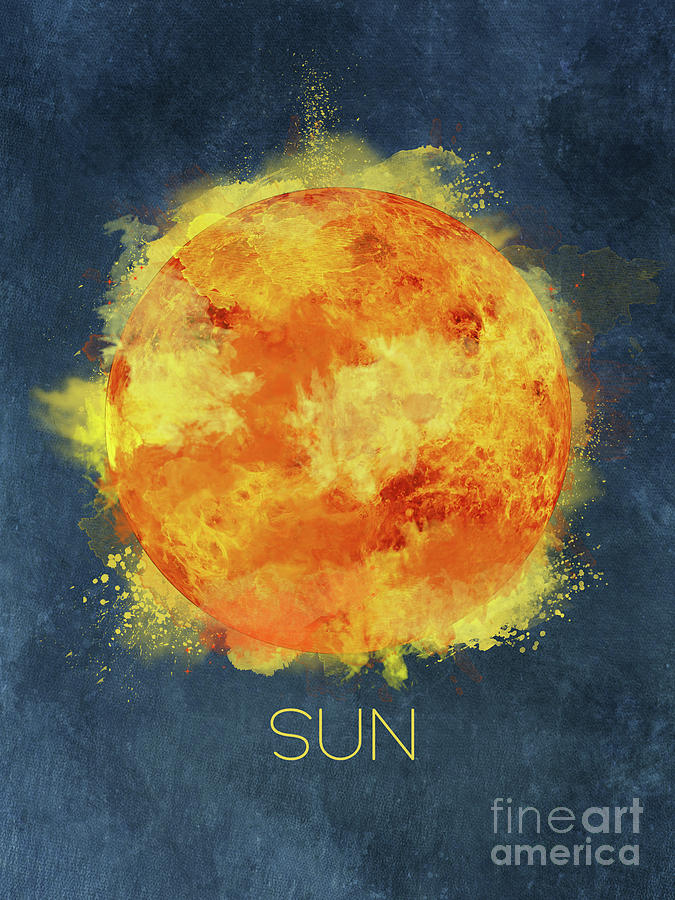 Sun art poster Digital Art by Justyna Jaszke JBJart