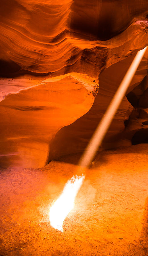 Sun beam in Antelope Canyon Photograph by Asif Islam