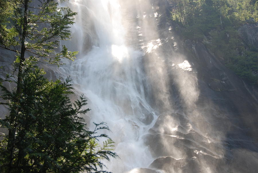 Waterfall Photograph - Sun beams by Adrian Brown Waterfall Photograph - Sun beams by Adrian Brown