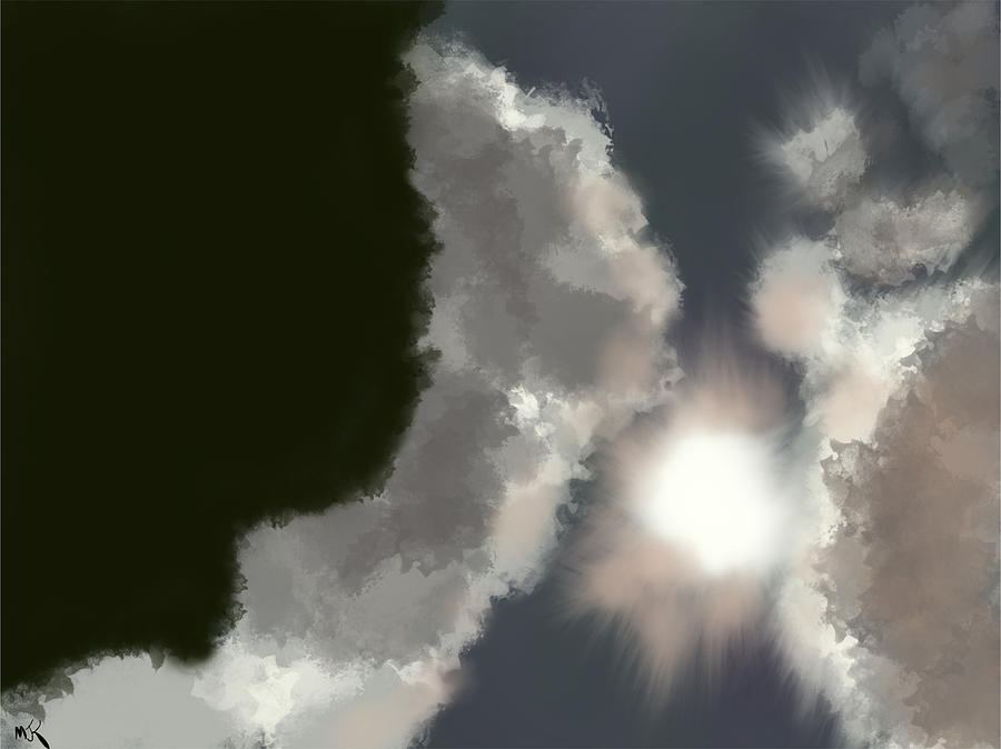 Sun Between The Clouds Digital Art by Michael Kallstrom