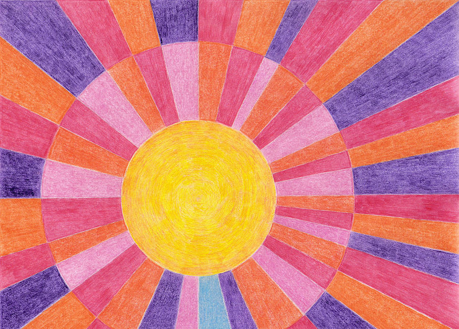 Sun Burst 2 Drawing by Eric Forster