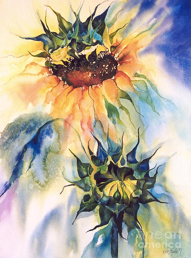 Sun Burst Painting by Kate Bedell