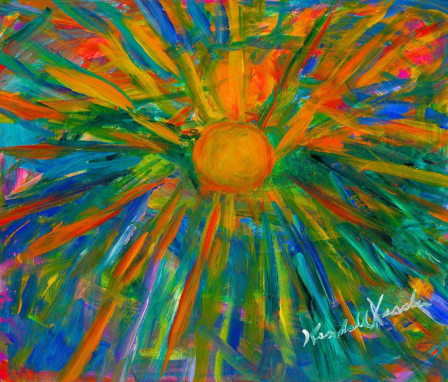 Sun Burst Painting by Kendall Kessler