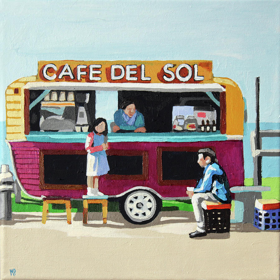 Sun Coffee Painting by Melinda Patrick