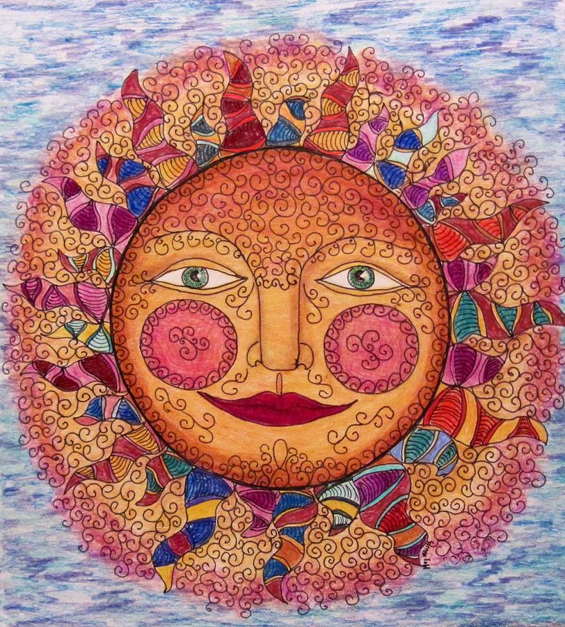 Sun Dancing Drawing by Megan Walsh
