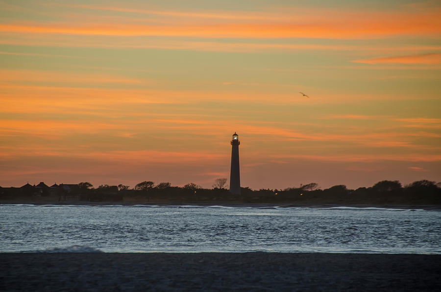 Sun Dreanched Skies at Cape May Lighthouse Photograph by Bill Cannon