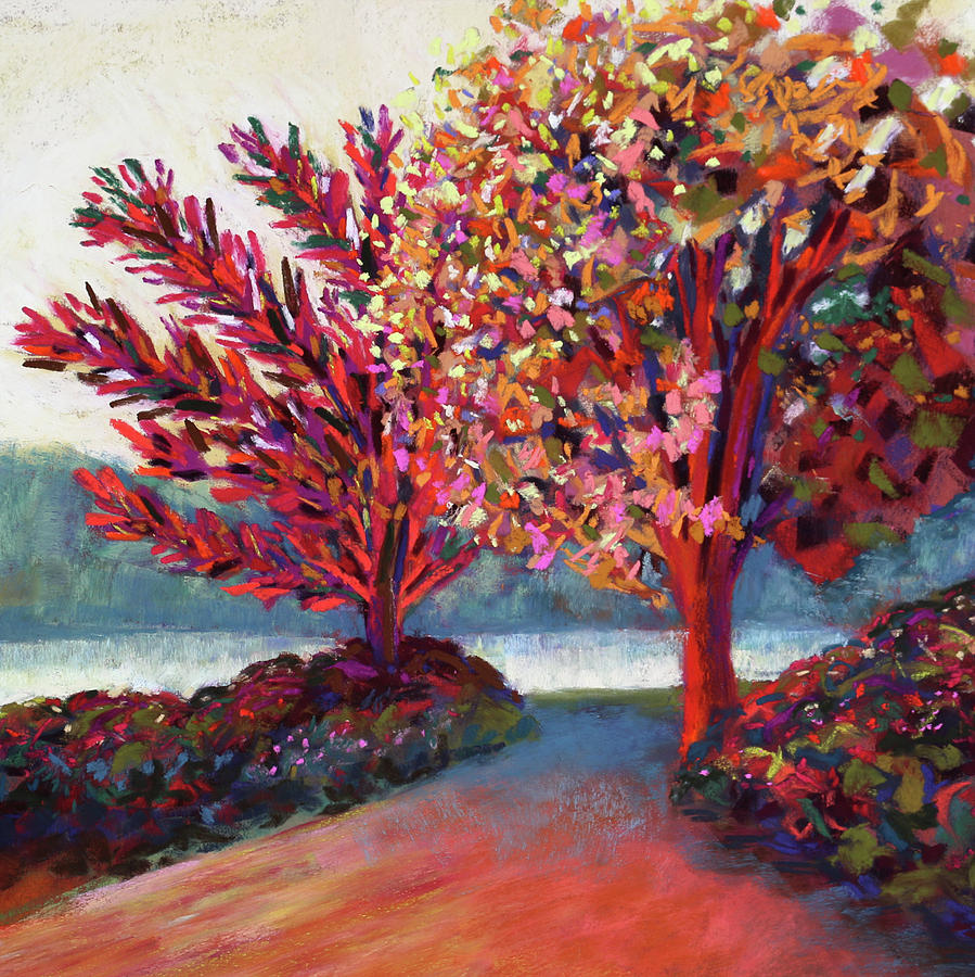 Sun Drenched by the River Painting by Polly Castor