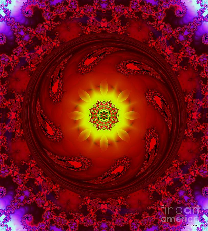 Sun/Flower Mandala Digital Art by Elizabeth McTaggart
