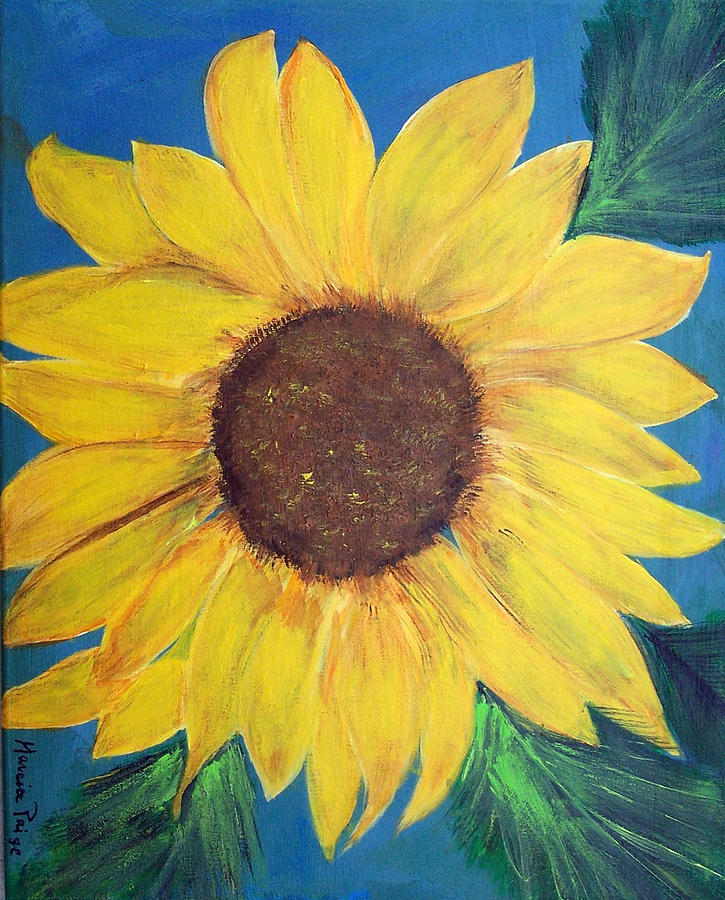 Sun Flower Painting by Marcia Paige - Fine Art America