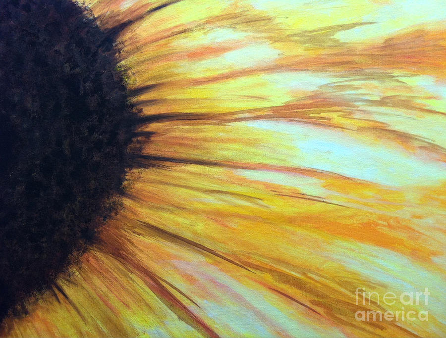 Sun Flower Painting by Sheron Petrie