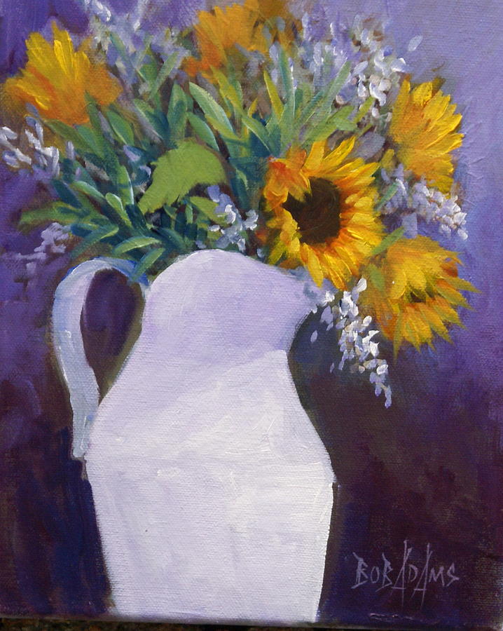 Still Life Painting - Sun Flower Song by Bob  Adams