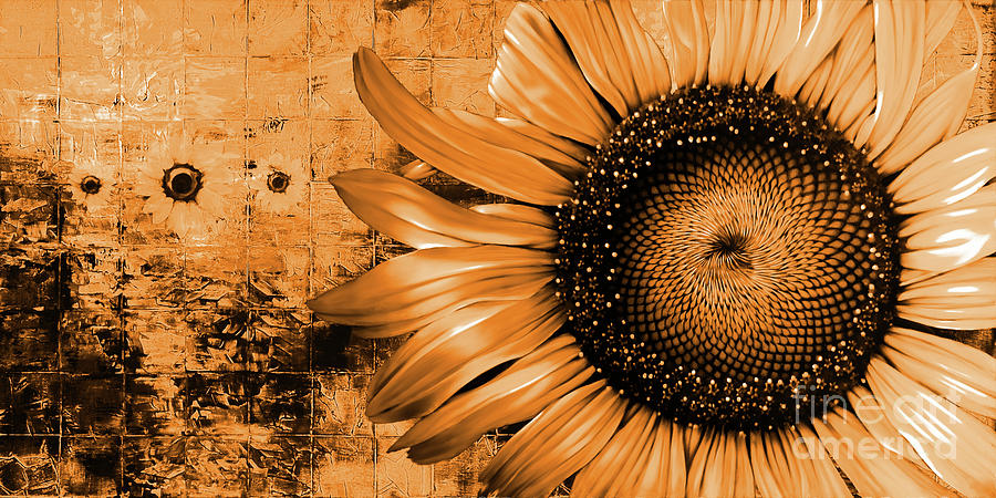 Sun flowers art 45t Painting by Gull G