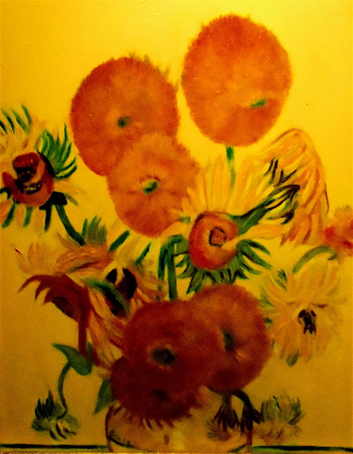 Sun Flowers Copy Painting by Bruce Ben Pope
