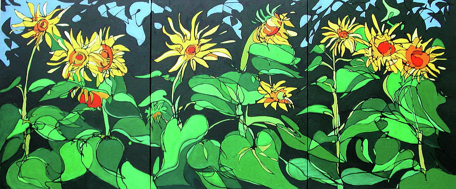 Sunflowers Painting - Sun Flowers by John Gibbs Sunflowers Painting - Sun Flowers by John Gibbs
