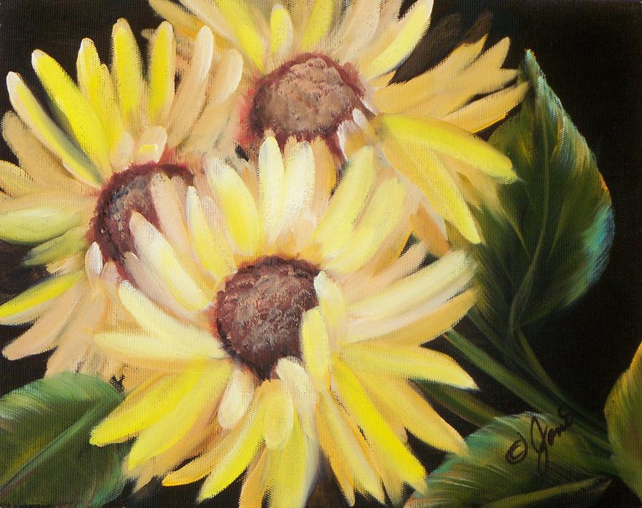 Sun Flowers Painting by Joni McPherson