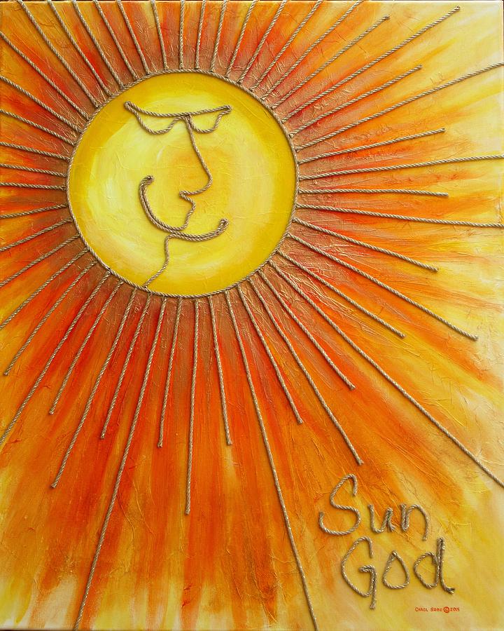 Sun God Mixed Media by Carol Sabo