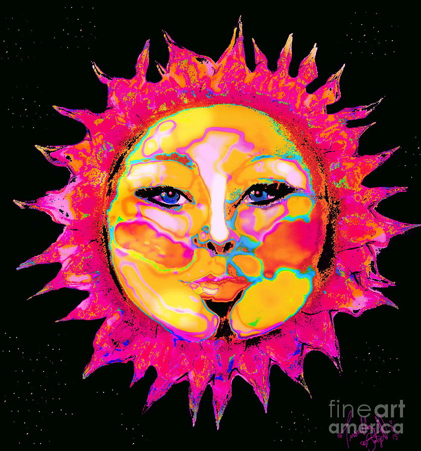 Sun Goddess She Sun Digital Art by Priscilla Batzell Expressionist Art Studio Gallery