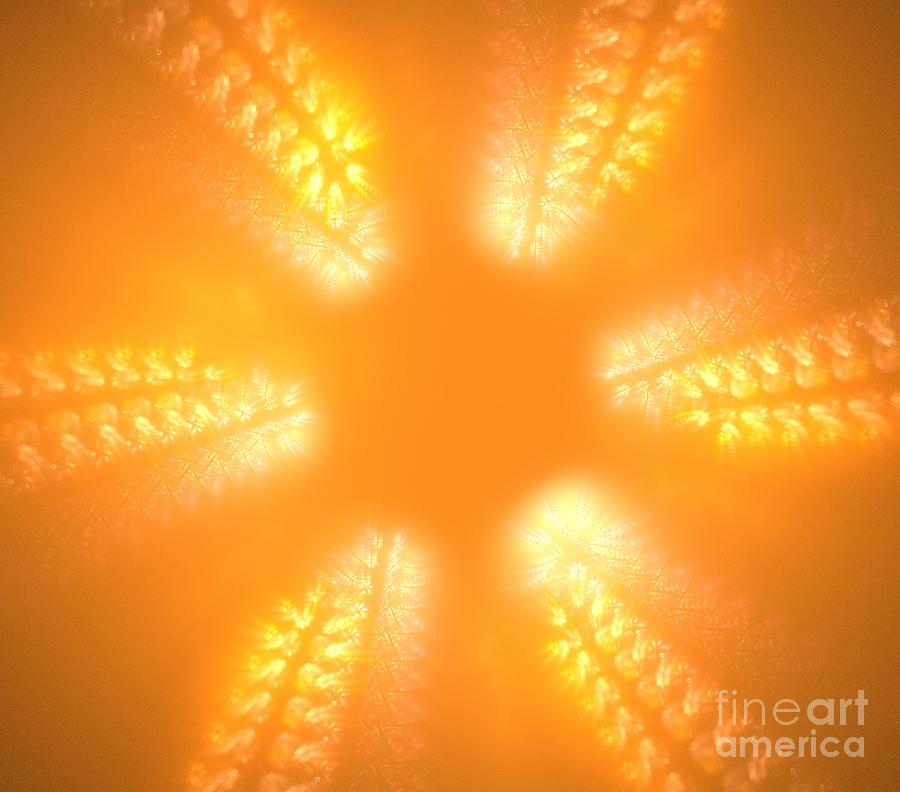 Abstract Digital Art - Sun Goldenrod by Kim Sy Ok